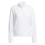 adidas Femme Womens ULTIMATE365 Quarter Zip Layer, White, S