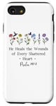 Coque pour iPhone SE (2020) / 7 / 8 He Heals the Wounds of Every Shattered Heart God Psalm 147:3