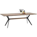 Kare Design table Downtown 220x100cm, large, solid real wood dining table, dining room table made of solid oak, (H/W/D) 77x220x100cm