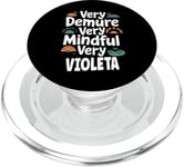 VIOLETA Personalized Very Demure Very Mindful VIOLETA Name PopSockets PopGrip for MagSafe