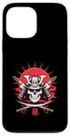 Coque pour iPhone 13 Pro Max Ninja mystérieux au coucher du soleil rouge pour un amateur de ninja