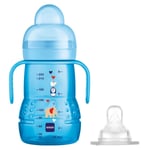 Mam Bottle Trainer 2 In 1 for Easy Transition BPA Free Fast Flow 220ml Blue