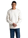 Fruit of the Loom Men's Crafted Comfort Fleece Crewneck Sweatshirts & Pullover Hoodies, Super Soft Cotton Blend, Sizes S-2x, Sweet Cream, M