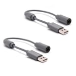 Link-e : 2 X Cable Adaptateur USB Compatible avec Manette Filaire et Accessoires sur Console XBOX 360 et PC