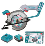 Total Li-Ion 20V Cordless Circular Saw 140mm Battery & Charger Brushless Motor