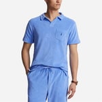 Custom Slim Fit Terry Polo Shirt - Harbor Island Blue