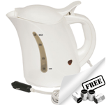 Travel Kettle Portable Electric 1L Capacity 12v For Camping Festival SWK2 +CP