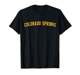 Colorado Springs CO Little London Throwback Yellow Grunge T-Shirt