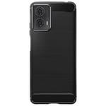 Avizar Case for Motorola Moto G04/G24 Protection Brushed Effect Design, Black