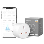 SONOFF WiFi Smart Plug Socket Mini Smart Socket with Energy Power Monitoring Remote Control Smart Schedule Functions, Works with Alexa/ Google Home and IFTTT, 2.4 GHz No Hub Required, S60TPG