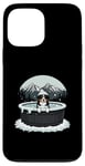 iPhone 13 Pro Max Cool Australian Shepherd in Hot Tub Case