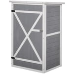 Garden Shed Outdoor Tool Storage w/ 2 Shelve 75 x 56 x115cm