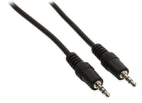 Câble audio Jack 3,5 mm stéréo mâle vers Jack 3,5 mm mâle 5,00 m noir