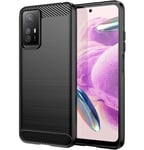 Tumundosmartphone Coque en Gel TPU Type Carbone Noire pour Xiaomi Redmi Note 12S