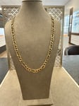 18K Guld Figaro Halsband - FLH002G