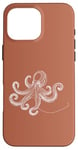 Coque pour iPhone 16 Pro Max Pacific Ocean Marine Life Poulpe à anneaux bleus Taille S