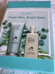 Liz Earle fresh skin, bright eyes set cleanse & polish 200ml eyebright 150ml new