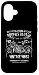 iPhone 16 Roger's Garage Vintage Motorcycle Design for the Name Roger Case