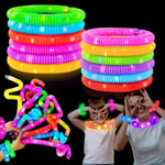 Glow Sticks Party Pack 12PCS-Glow in Dark Party Favor tarvikkeet lapsille,Halloween Light Up Glow -kaulakorut rannekorut Tarvikkeet taaperoille,Neonjuhlakoristeet syntymäpäiväretkeilytanssiin