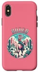 Coque pour iPhone X/XS Graphisme Western Cowgirl Rodeo Desert Cactus