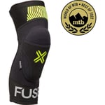 Genouillères Fuse Omega XXXL Noir-Jaune Néon avec Protection SAS-TEC Fuse Protec