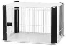 IRIS Cage métallique pour Chiens avec Toit grillagé