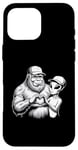 Coque pour iPhone 16 Pro Max Funny Cryptid Bigfoot Alien Love Valentine Monster Femme Homme