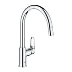 Grohe - Robinet de cuisine - Chromé - Bec haut en c - Mousseur extractible - Rotation 360° - Limiteur de débit Start Flow - 3