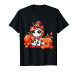 Cute Thanksgiving Toddler Turkey Unicorn Girls Kids 2024 T-Shirt