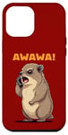 Coque pour iPhone 12 Pro Max Appel téléphonique en colère de Rock Hyrax Awawa Funny Groundhog Dassie