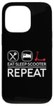 iPhone 13 Pro Eat Sleep Scooter Repeat Electric Retro Vintage Scootering Case