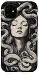 Coque pour iPhone 11 Lilith Medusa Serpent Cobra Snake Mythologie grecque