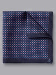 Charles Tyrwhitt Mini Floral Print Silk Pocket Square, Petrol Blue