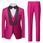 Costume Homme Uni 3 Pièces De Slim Fête Soirée Mariage Business Fit Grande Vêtements Masculin Wz229