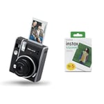 instax mini 40 instant film camera, easy use with automatic exposure, Black & SQUARE instant Film 50 shot pack, white Border, suitable for all instax SQUARE cameras