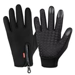 Aotlet Gants Etanche Moto Hiver Homme Femme Gants Tactiles Smartphone Anti Froid Chaud pour Sport Velo Ski Musculation Run Cadeau Homme Original Idee Cadeau Noel pour Maman Papa Collegue