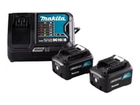 Makita Dc10sb - Power Source Kit - Batterilader + Batteri 2 X - Li-Ion - 4 Ah