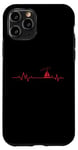 iPhone 11 Pro My Heart beats for Sailing Heart Line Case