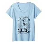 Womens Make Country Music Great Again. V-Neck T-Shirt