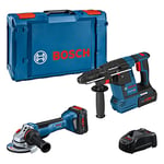 Bosch Professional Combo-kit GWS 18V-10 P + GBH 18V-26 (avec 2 batteries ProCORE18V 5.5Ah, chargeur GAL 1880 CV, dans L-BOXX)
