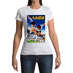 T-Shirt Femme Col Rond Olive Et Tom Captain Tsubasa Manga Anime Cartoon Japon Foot