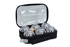 Schildkröt Boccia, Set de Pétanque, 2X 3 Acier, 1x Boule Cible avec Mètre de Distance, dans Un Sac de Transport Refermable, 970008