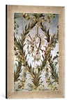 Kunst für Alle 'Encadré Image de Gilles Gaudin Mural Silk of The Empress' Bedroom, 1787, dans Le Cadre de Haute qualité Photos Fait Main Impression Artistique, 30 x 40 cm, Argent Raya