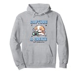 Cute Camera Dog Photographer Photo Capture & Create Puppy Pullover Hoodie