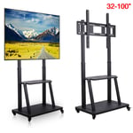 Heavy Duty Floor TV Cart Stand Entertainment Exhibition Trolley for 32’’-100''