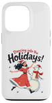 Coque pour iPhone 13 Pro Bonhomme de neige Dancing into the Holidays Princesse Cadeau Homme Femme