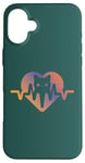 Coque pour iPhone 16 Plus Chat Heartbeat Nurse Animal Kitty Mom & Dad Heart Retro