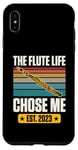 Coque pour iPhone XS Max The Flute Life Chose Me Established 2023 Year Flûte d'anniversaire