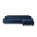 Habitat Hendricks Right Hand Corner Sofa - Navy Black Leg Blue 4 Seater