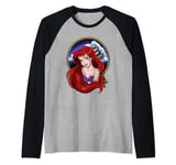 Disney The Little Mermaid Ariel Sailor Vintage Portrait Manche Raglan